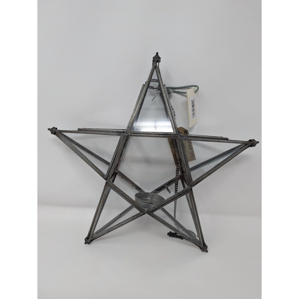 Nkuku 12" Star Glass Tealight Candle Holder Witchy Cottagecore  NWT